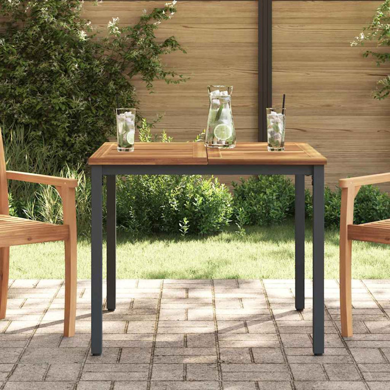 Square Steel Outdoor Dining Table - 90 cm W 90 cm D