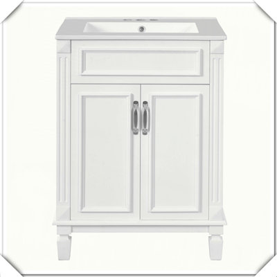 Meuble-lavabo moderne en bois massif avec lavabo supérieur et tablettes réglables