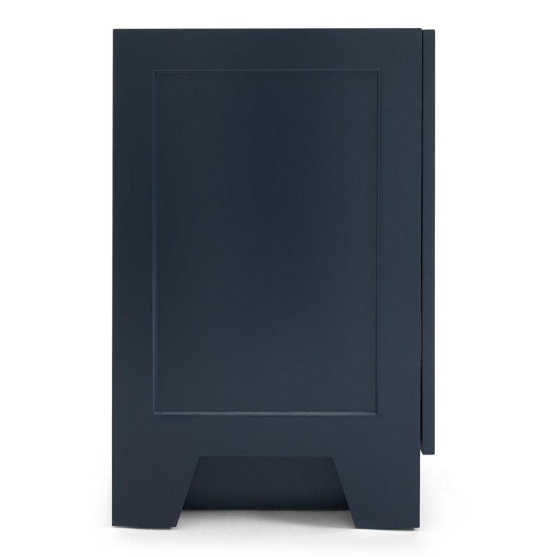 ARIEL TAYLOR 42 IN. LEFT OFFSET SINGLE SINK BASE CABINET IN GREY, Midnight Blue