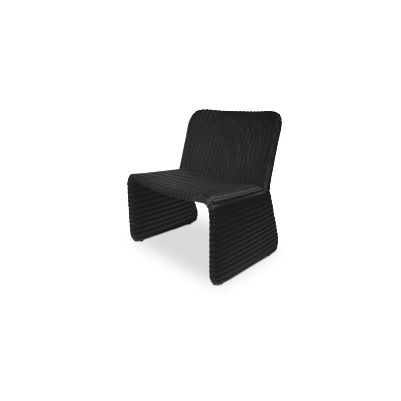 Ella Outdoor Accent Chair Charcoal, Black