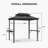 PURPLE LEAF Hardtop Grill Gazebo for Patio Aluminum Barbeque Canopy with 24 Clear Light Bulbs and Shelves Double Tiered Grey Outdoor BBQ Gazebo-114335412
