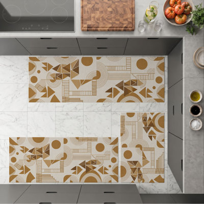 Tapis de cuisine géométriques lavables antidérapants