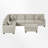 Upholstered L-Shaped Sectional With A Movable Ottoman-1288539924