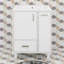 Meuble-lavabo 24 po avec lavabo en céramique, armoire de rangement avec tablette de rangement et tiroirs coulissants multifonctionnels à deux niveaux-2057159613