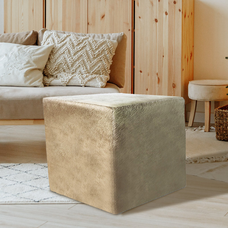 Square Ottoman, Cream