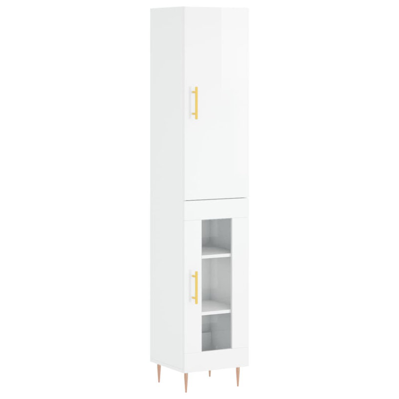 34.5cm Sideboard, High Gloss White