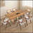 Debborah Rectangular Waves Dining Table-1241940579
