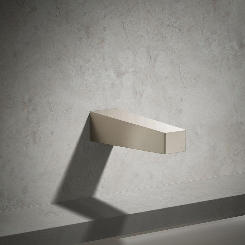 Honesty  Handle Wall Mounted Tub Spout Trim, Vibrant Brushed Nickel