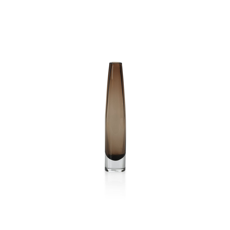 Vase de table en verre Layden, Transparent, H 17 po x l 2,5 po x P 2,5 po