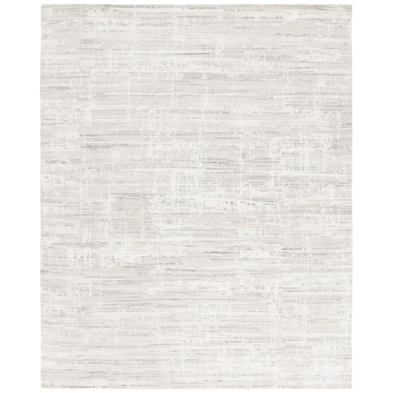 Tapis gris / ivoire Bedford 103, Rectangulaire 8 pi x 10 pi