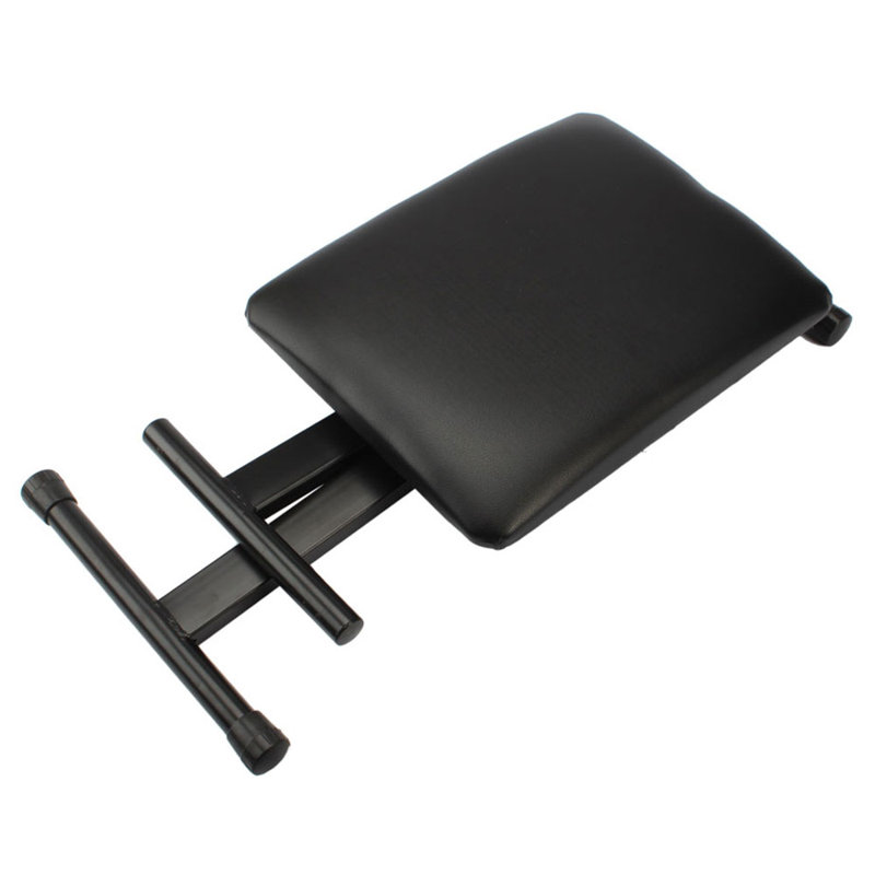 Tabouret à clavier pliant ajustable avec siège rembourré en cuir et siège en X