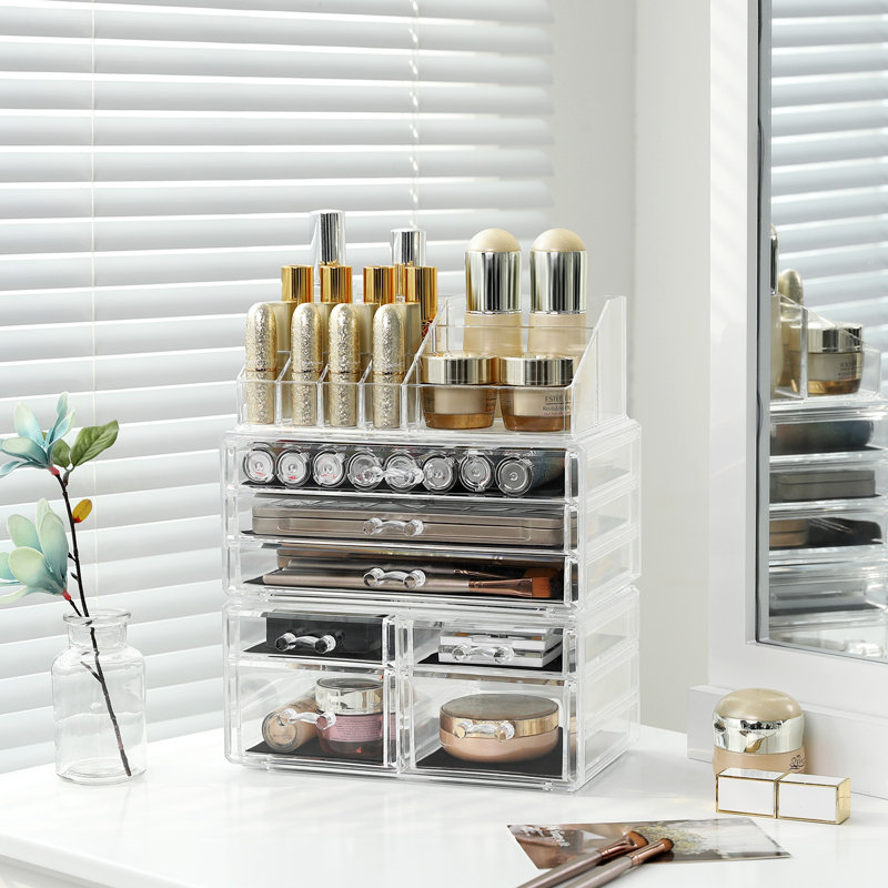23.8x15.3x29.6cm Plastic Makeup Organiser