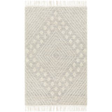Anelisse Geometric Flatweave Area Rug in Beige/Gray