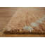 Tapis traditionnel beige de style Gabbeh avec délicats accents en zigzag 2 x 3