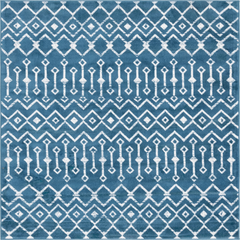 Moroccan Area Rug, Square 183cm