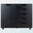 Holthaus Multi Storage Mobile Cabinet With 5-Drawer in Black Finish, 26.03" H X 30.41" W X 15.85" D-1277061326