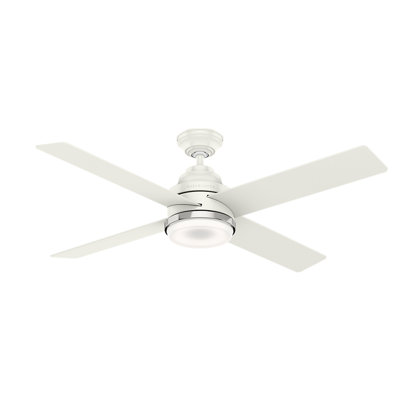 54" Daphne 4 - Blade LED Standard Ceiling Fan with Wall Control and Light Kit Included