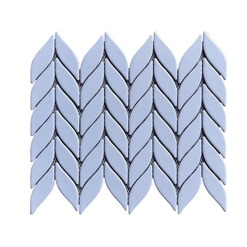 SAMPLE-Petal/Leaf Matte Porcelain Mosaic Tile –  Wall & Floor Use