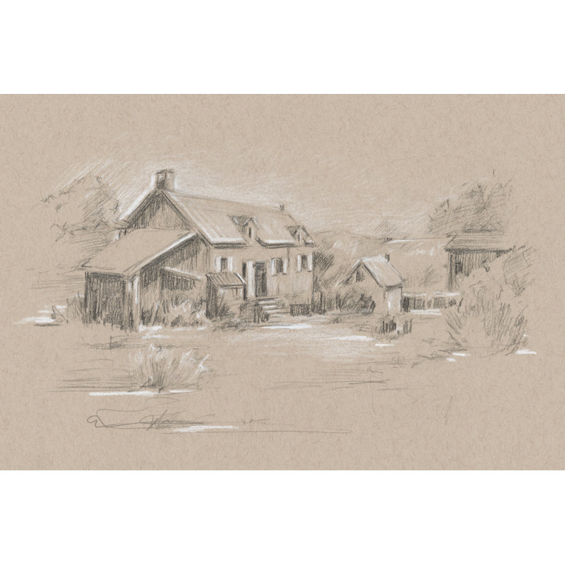 Farmhouse Composition Study I by Ethan Harper - Wrapped Canvas Art Prints, 20cm H x 30cm W