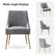 Chaise d'appoint rembourrée en velours avec pieds dorés -903341577