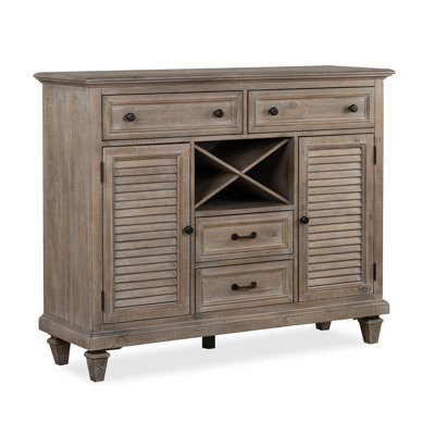 Gwyndolyn 4 Drawer Pine Solid Wood Sideboard