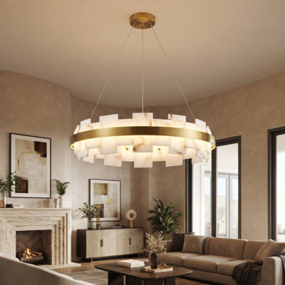 Luminaire suspendu rectangulaire Alabaster