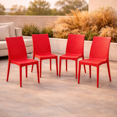 Chaise de patio d'extérieur empilable Quade
