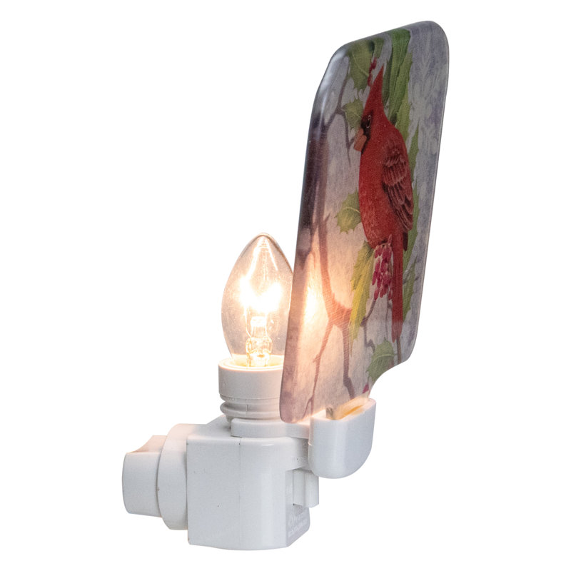 Cardinal Glass Night Light