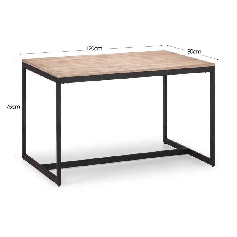 Criss Metal Base Dining Table, Sonoma Oak