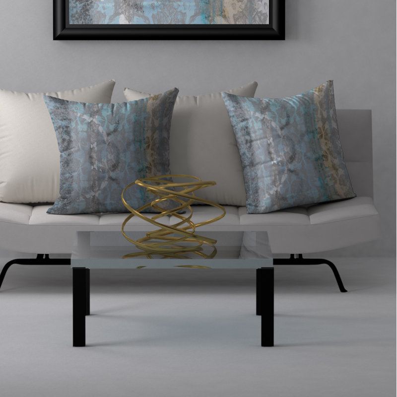 Abstract Reversible Throw Pillow, 18" x 18"