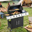 4-burner Propane Gas Grill With Side Burner
