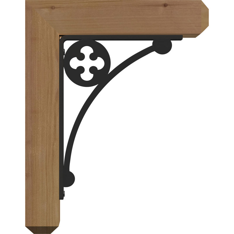 Support de fixation simple 8 po Crawley, H 14 po x P 11 1/2 po, 4"W x 2"T Western Red Cedar (Rough Sawn)