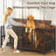 Cage pour chien 78 pouces pour 2 grands chiens moyens avec porte d'accès supérieure et bols rotatifs en acier inoxydable à 360 degrés-1855068767
