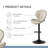 Modern Adjustable Swivel Barstools, Set of 2-1511556225