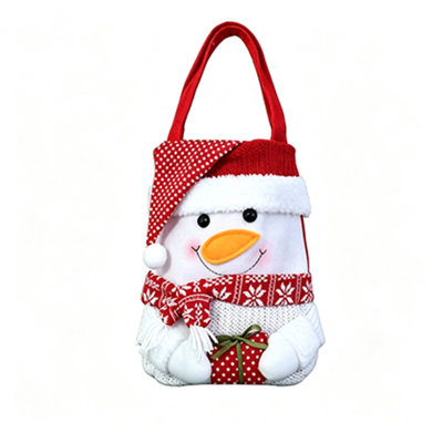 Embroidered Drawstring Gift Bags Boxes for Christmas Eve Pouches for Apples and As Christmas Presents