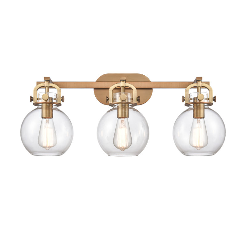 Skippack 3 - Light Dimmable Vanity Light, Clear, Polished Nickel