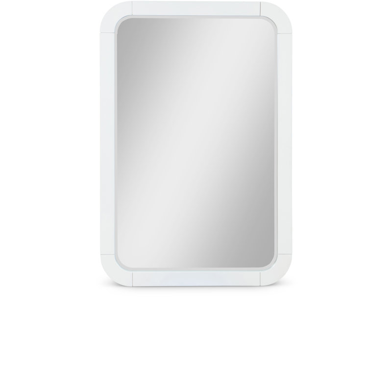 Flat Wall Mirror, White