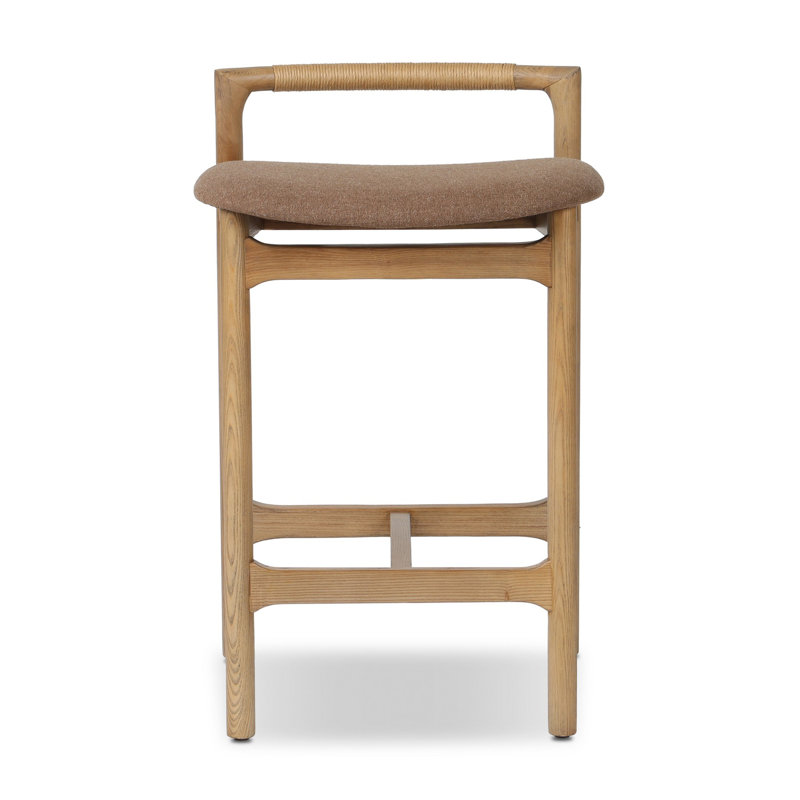 Tabouret Solene, Tabouret de comptoir (siège d'une hauteur de 26 p, Brun Sienna, Anvers café / mélange de lignes