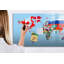 Magnetic Memo Board Whiteboard - 120 x 60 cm - With Marker and Magnets - Flag map