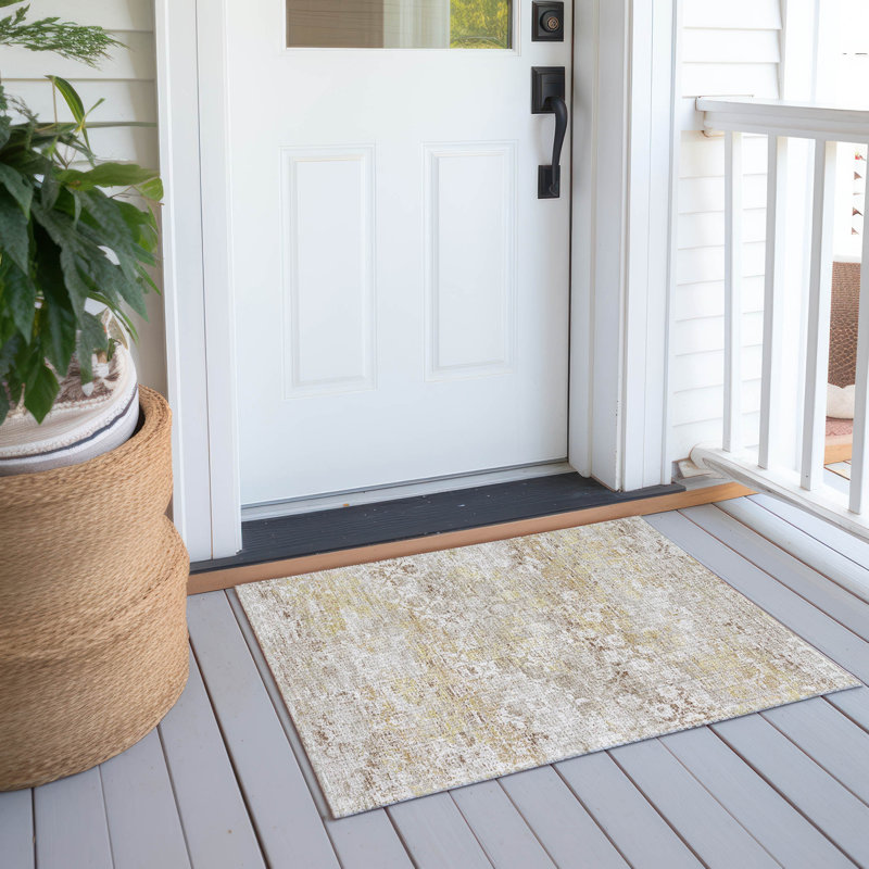 Machine Washable Indoor/Outdoor Chantille ACN2786 Modern Rug, 1'8" x 2'6", Ivory