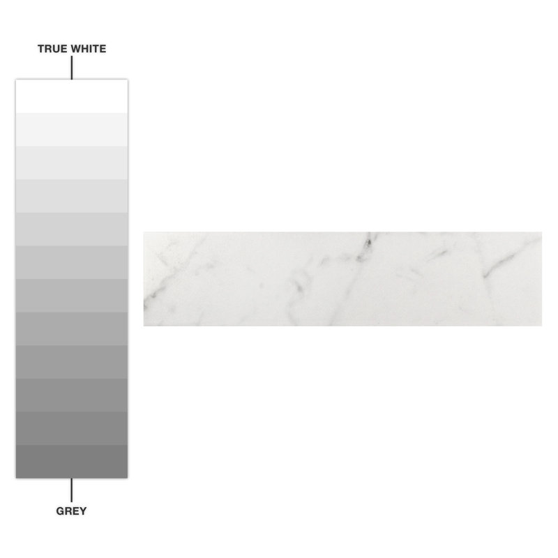 Classico Carrara 3" x 12" Ceramic Stone Look Subway Wall Tile