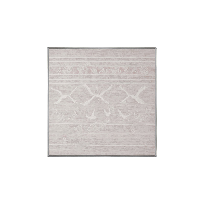 Tapis gris lavable à la machine, Carré 6 pi
