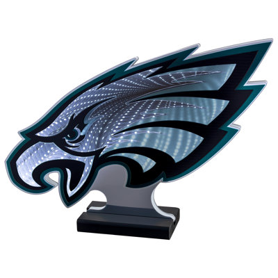 Logo DEL Sportity NFL de Philadelphie - effet de lumière 3D, affichage en acrylique avec prise UL et support