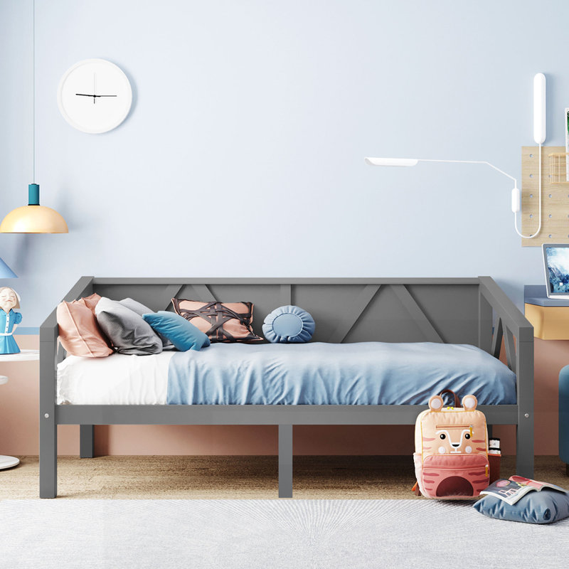 Lit de jour Modern Design, gris, Lit simple