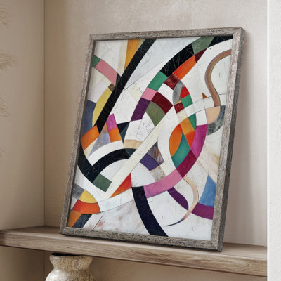 Série ABSTRACT LXVI, reproduction encadrée - bois massif