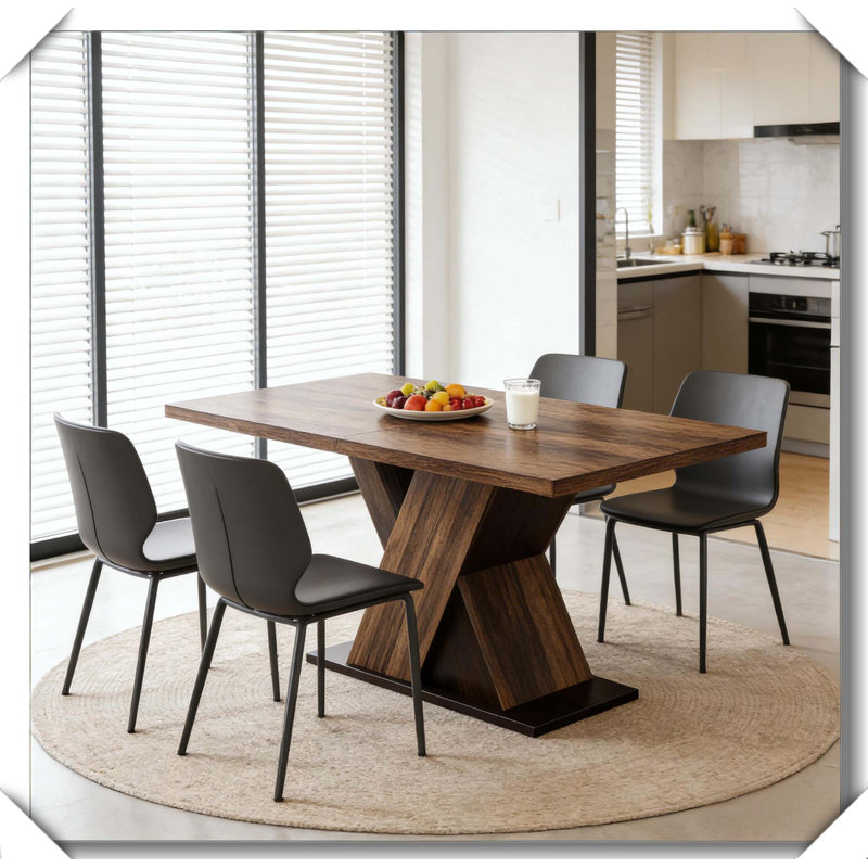 Chic Table X Shaped Solid Balanced Rustic Design