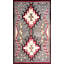 Antique Gray Background Tribal Geometric Flatwoven Native American Navajo Rug