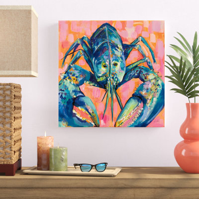 " Lilly Lobster I " by Jeanette Vertentes Painting Print
