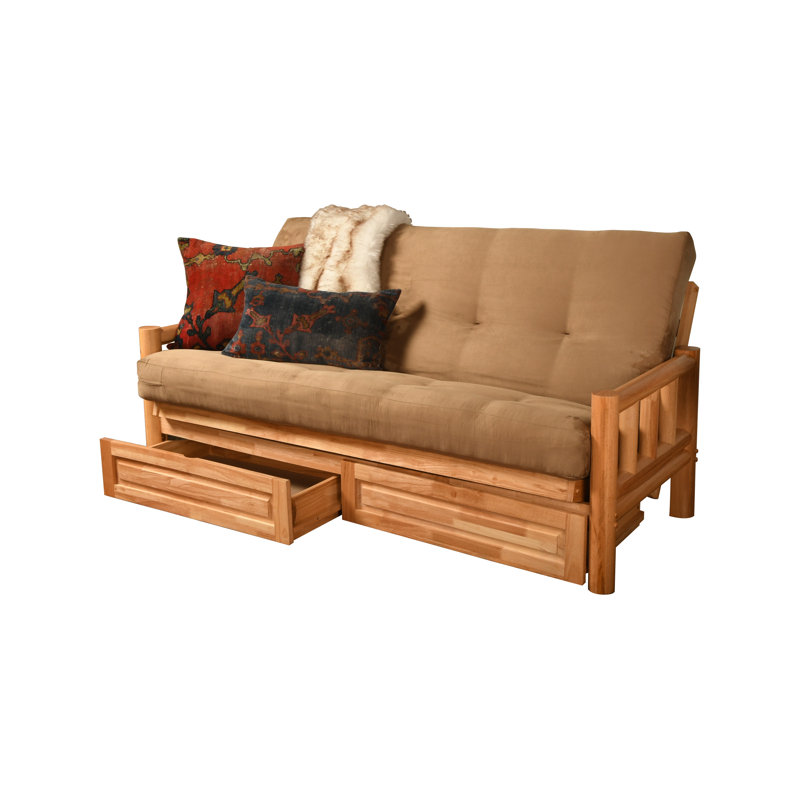 Futon complet avec matelas et rangement avec rangement Stratford, Suède tourbe