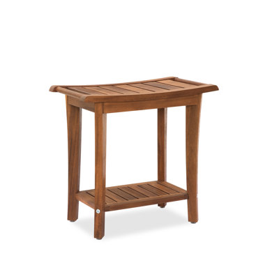 19"W Solid Wood Shower Bench